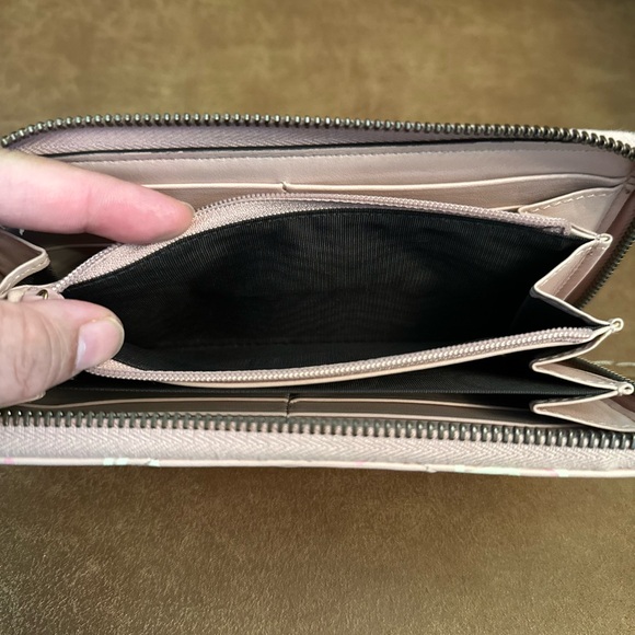 Calfskin Matelasse GucciGhost GG Marmont Zip Around Wallet Pink Rosa Ivory - Picture 6 of 12